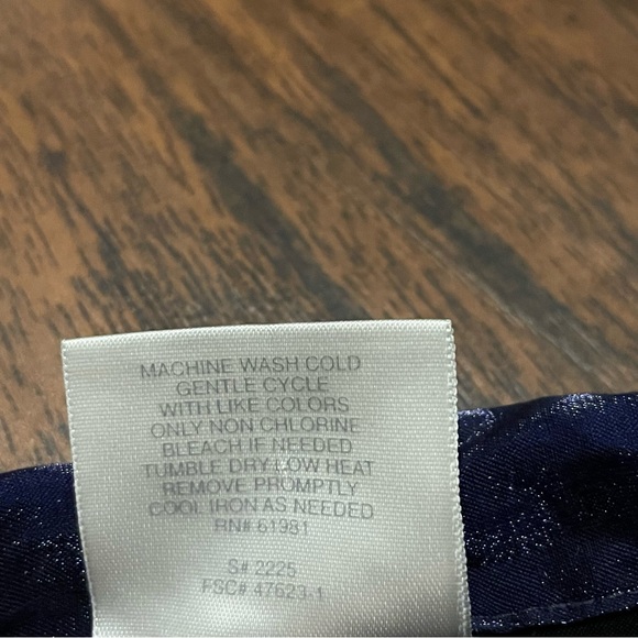 Vintage Purple Metallic Button Down Blouse Size M - Picture 6 of 6